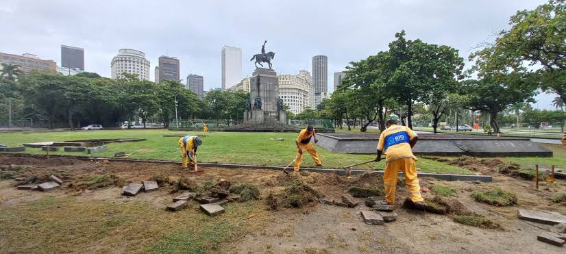 Programa da prefeitura do Rio revitaliza praças e monumentos da Glória