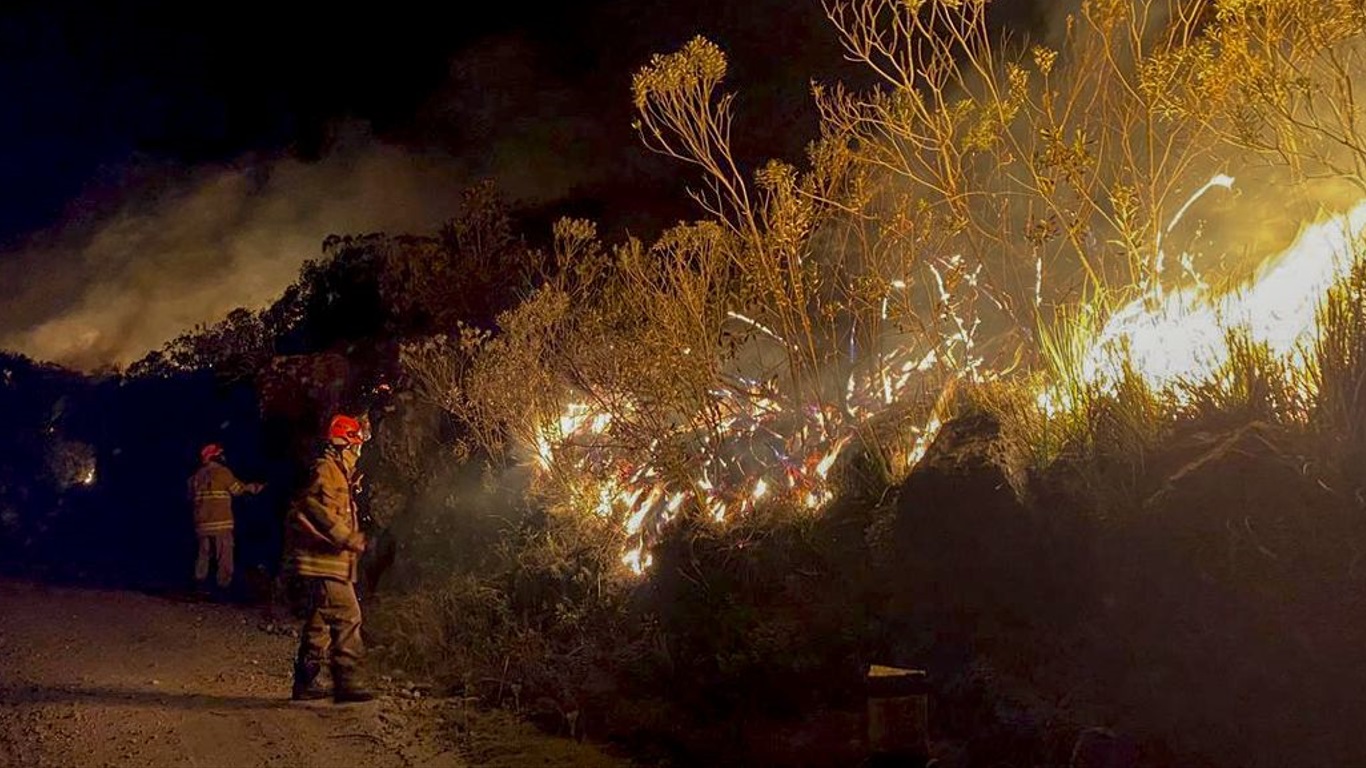 Incêndio florestal no RJ