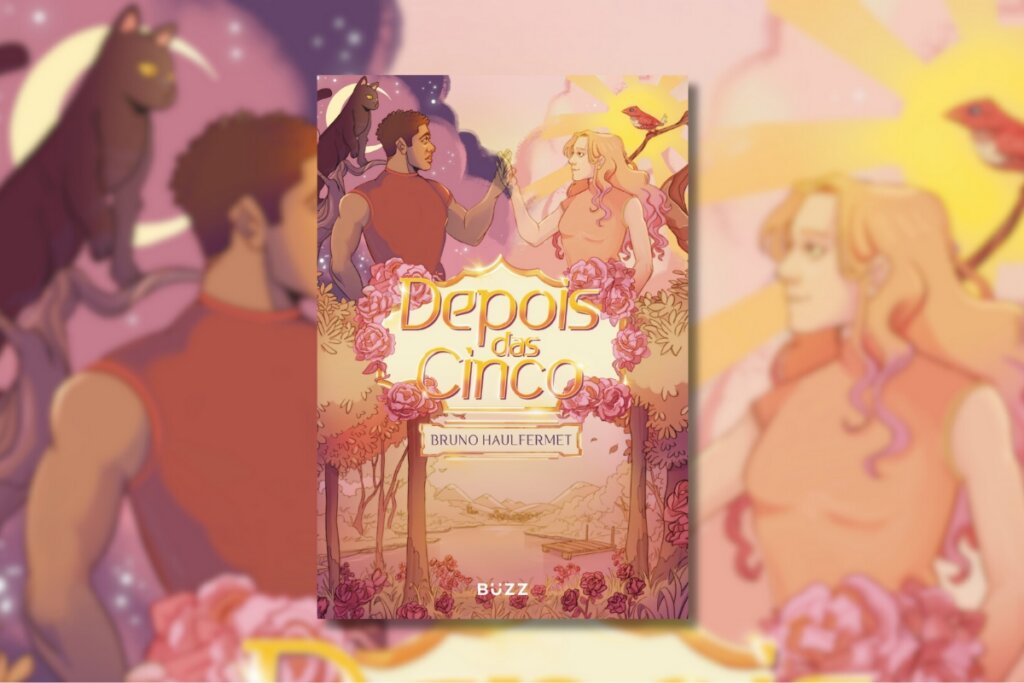 Ilustração de um casal na capa do livro "Depois das cinco"