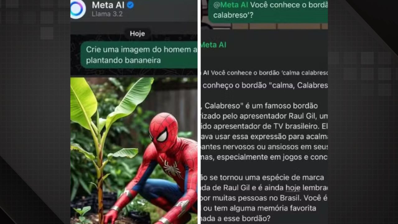 Erros da Meta Ai, nova inteligência artifical do WhatsApp diverte a internet.