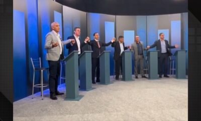 Candidatos rezam ‘Pai Nosso’ ao vivo durante debate eleitoral