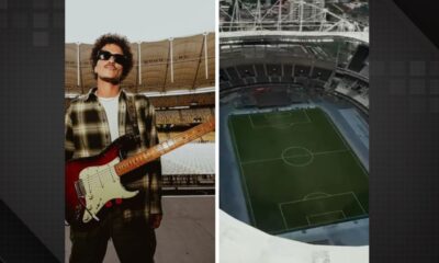 Palco do show de Bruno Mars no Rio começa a ser montado