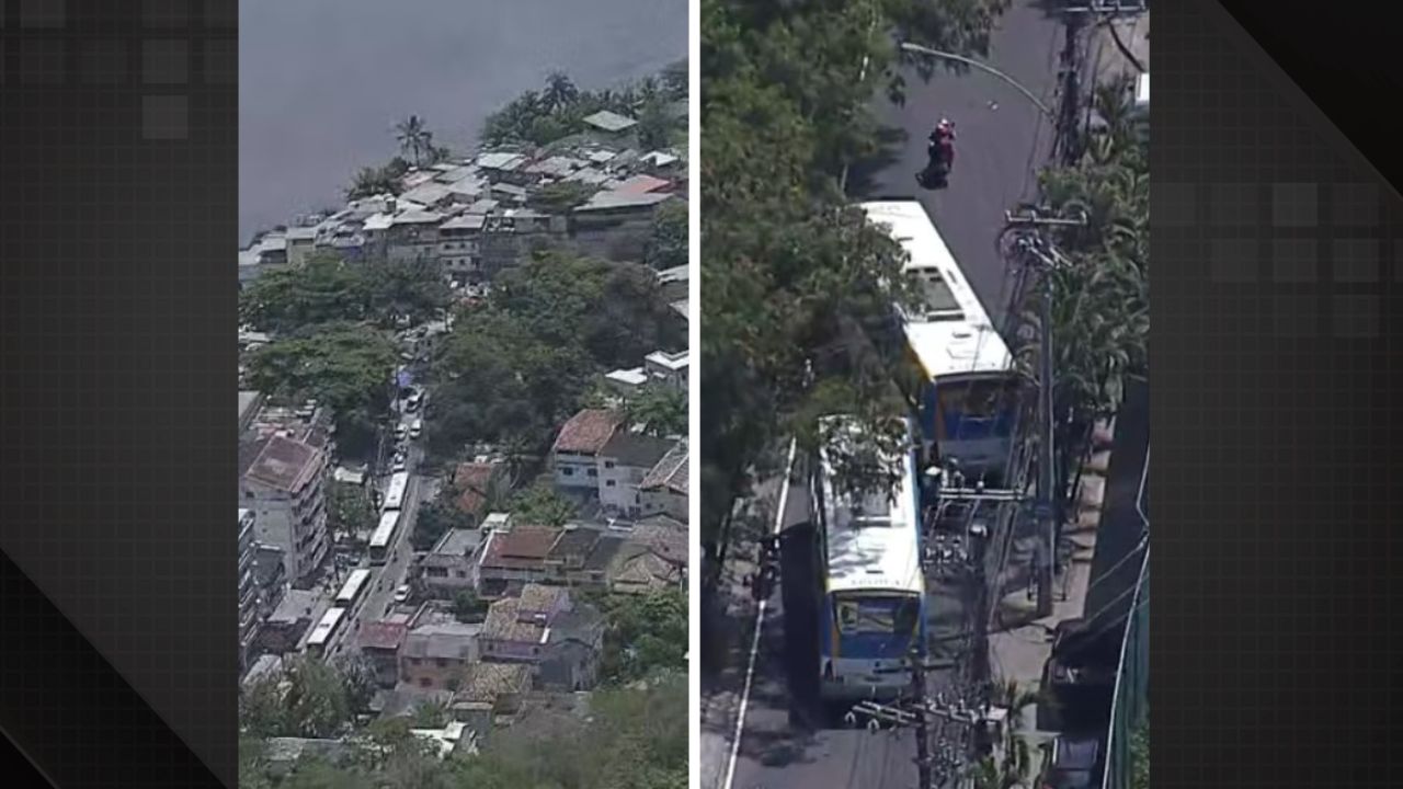 Criminosos sequestram cinco ônibus e bloqueiam Estrada do Itanhangá