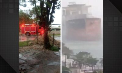 Tempestade deixa 3 mortos, navio à deriva e ruas alagas no RJ