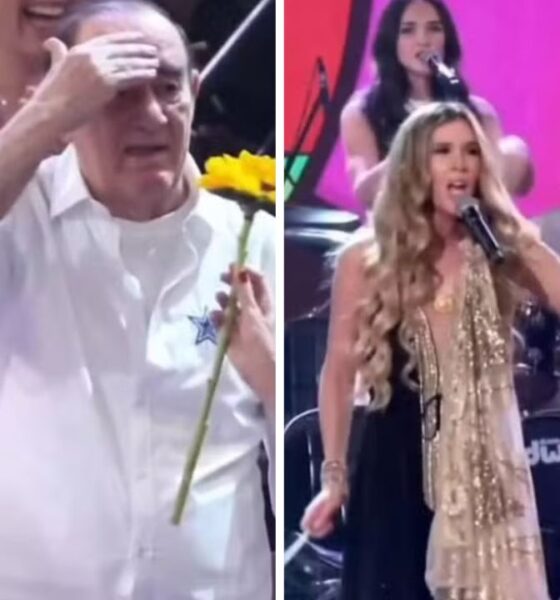 Joss Stone joga flor em Renato Aragão e dispara