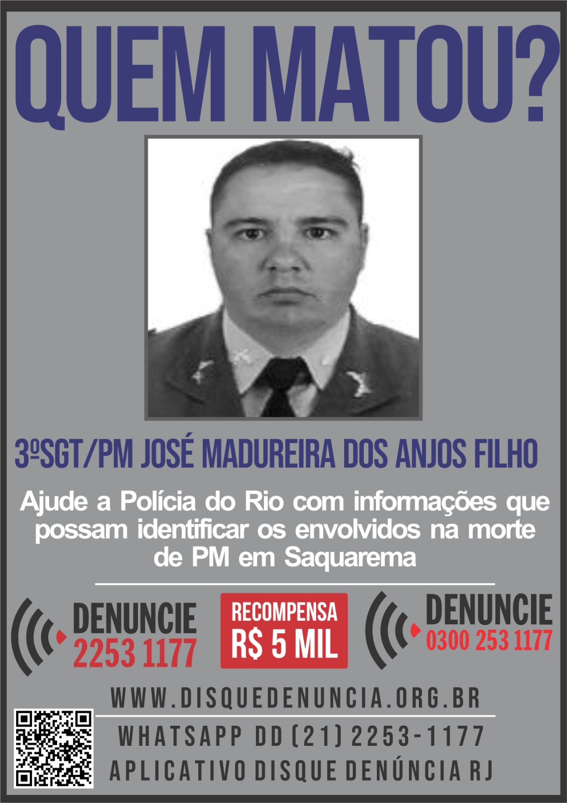 disque denuncia morte policial saquarema