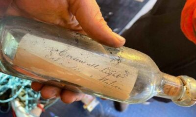 Mensagem em garrafa de 132 anos é encontrada em farol da Escócia