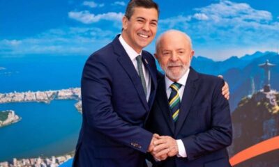 Presidente do Paraguai, Santiago Peña, e Lula.