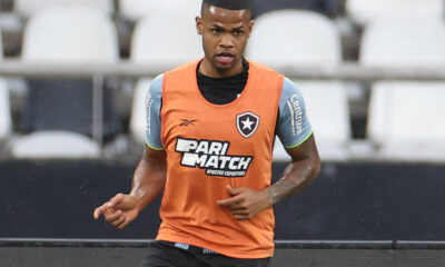 Júnior Santos. Botafogo (Foto: Vitor Silva/Botafogo FR)