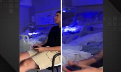 Papai gamer viraliza ao levar videogame para maternidade