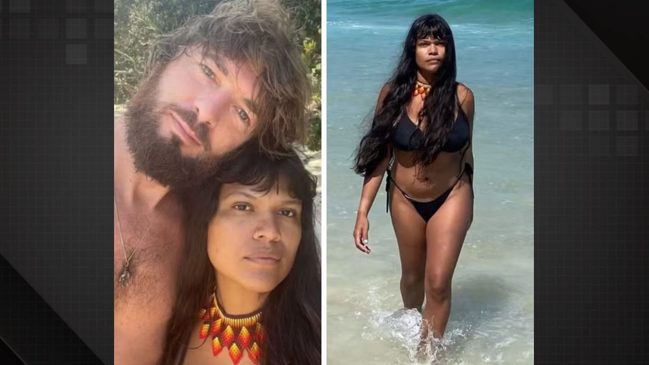 Rayssa Cardoso, modelo indígena namorada do ex-marido de Gaby Amarantos