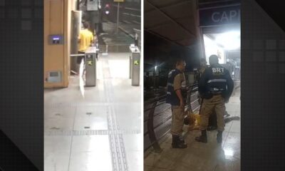 Homens são presos por vandalismo e furto em estação do BRT