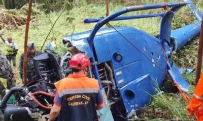 Apenas menina e piloto saem vivos após helicóptero cair em SP