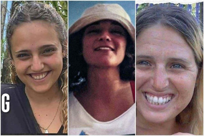 Reféns Romi Gonen, Emily Tehila Damari e Doron Steinbrecher foram libertadas neste domingo