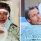 Montagem de duas imagens geradas por inteligÊncia artificial que mostram o ator Brad Pitt supostamente doente em cama de hospital