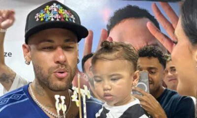 Neymar comemora aniversário com família após estreia no Santos!