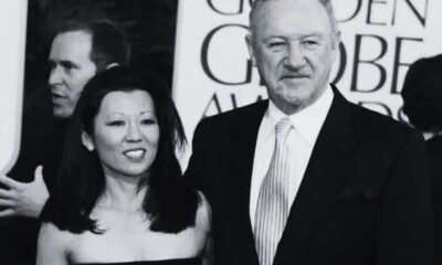 Gene Hackman com a esposa Betsy Arakawa no Globo de Ouro de 2003 - Foto- Getty Images