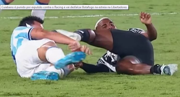 Cuiabano pega mais um jogo e desfalca o Botafogo na estreia na Libertadores