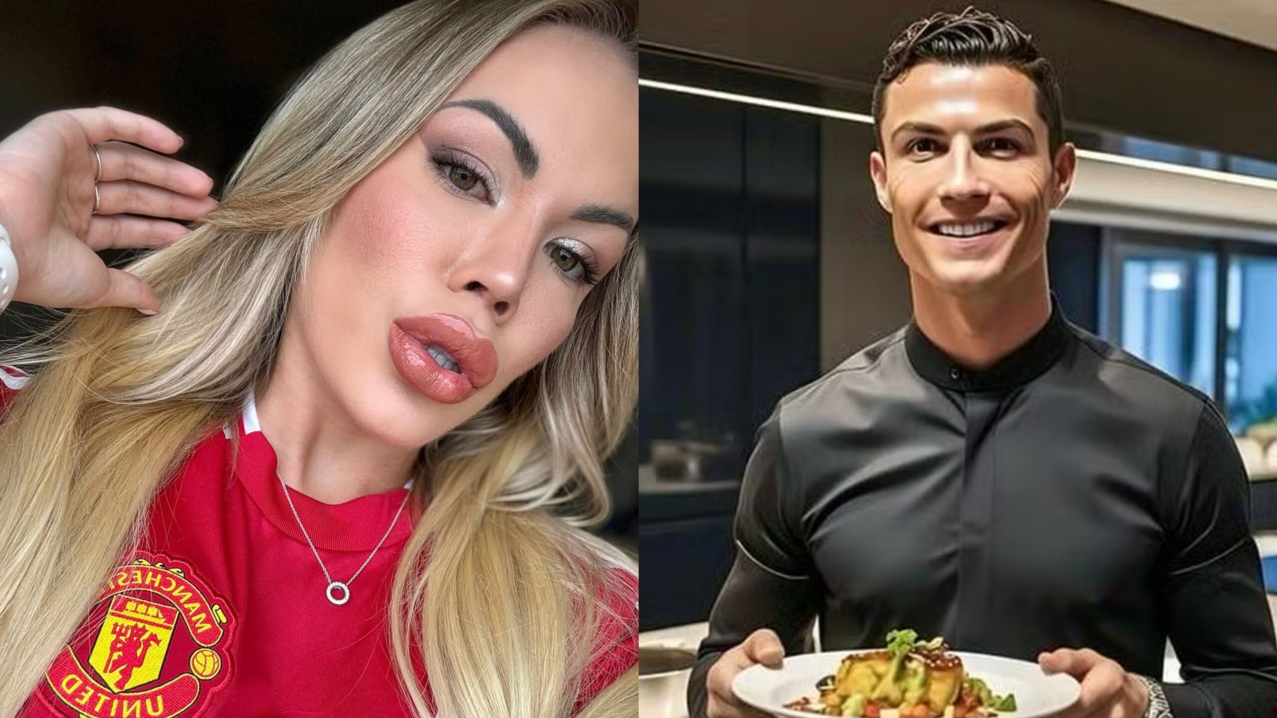 Ravena Hanniely e Cristiano Ronaldo - Reprodução Instagram