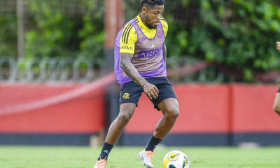 Marinho no treino do Flamengo