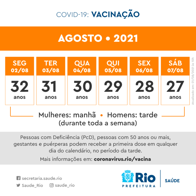 calendário vacinação rio