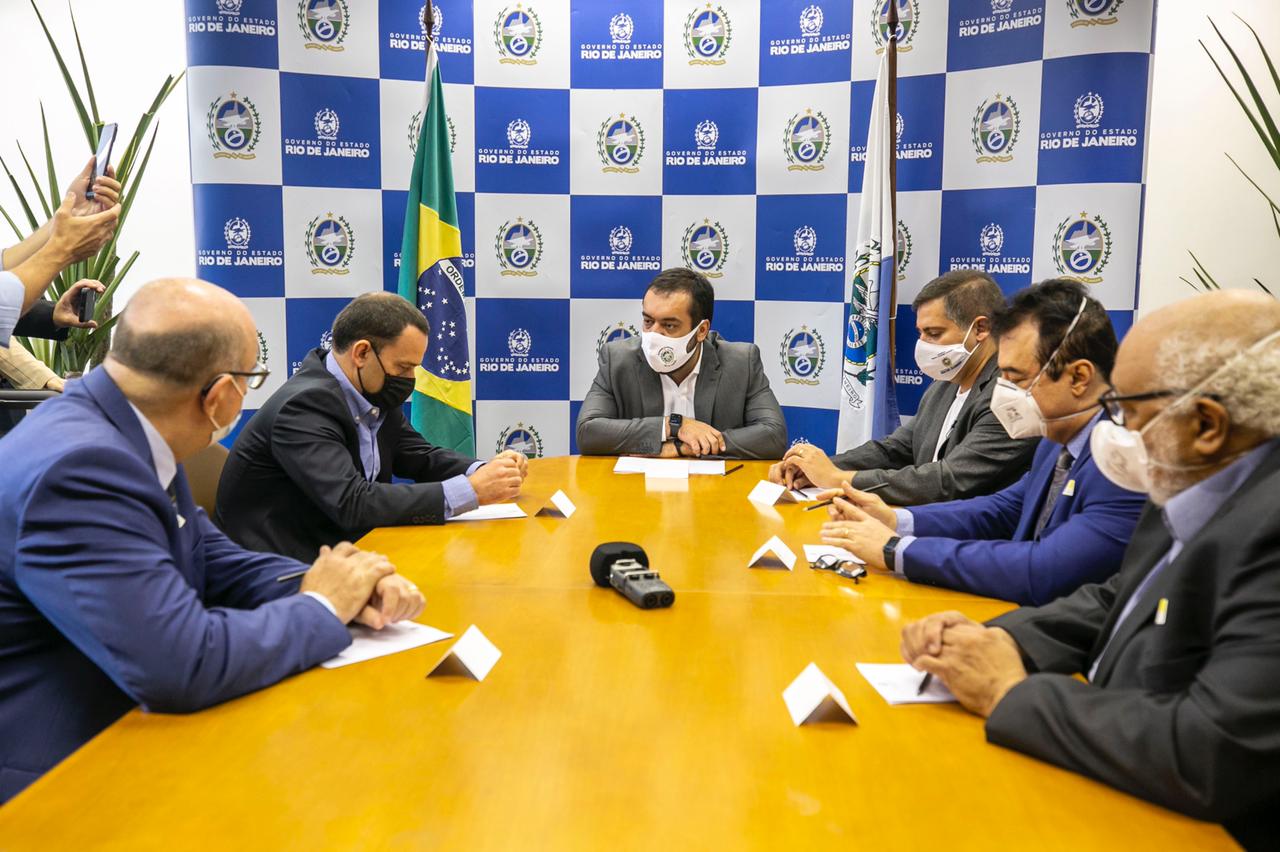 Imagem da reunião com o Governador do Rio, Cláudio Castro