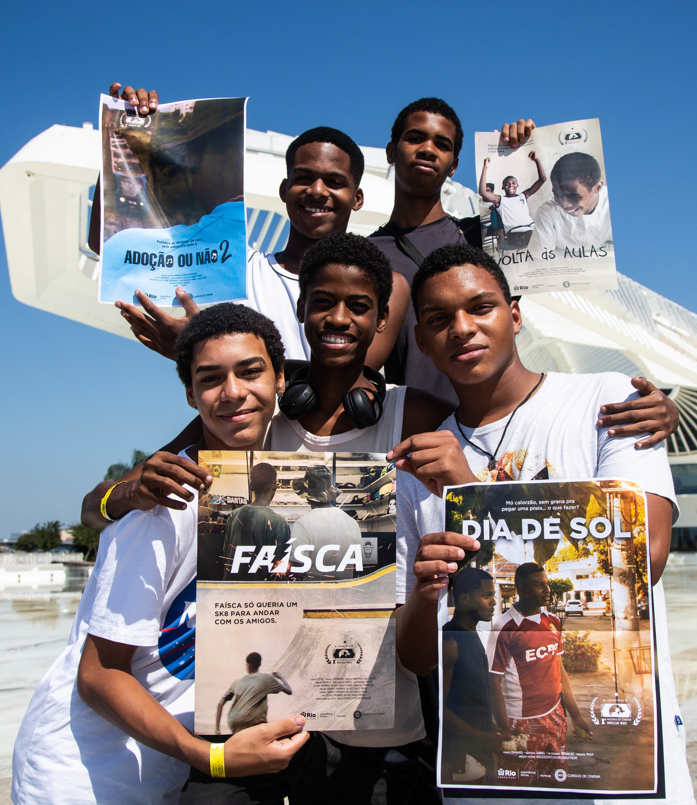 Jovens que produziram curtas-metragens no Rio