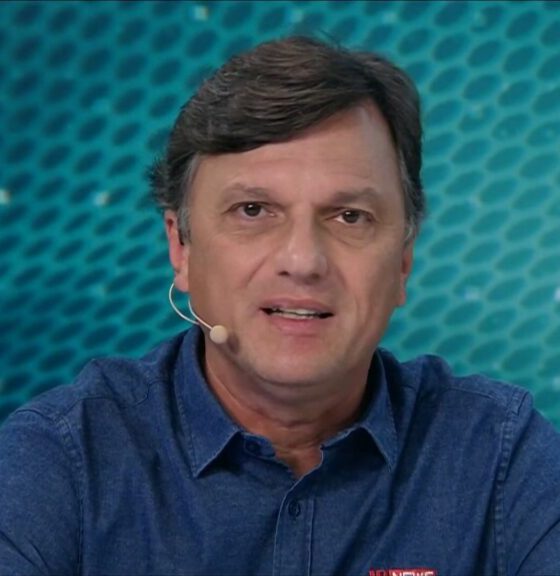 Mauro Cezar foi atingido na cabeça por parte de cenário de programa da Jovem Pan