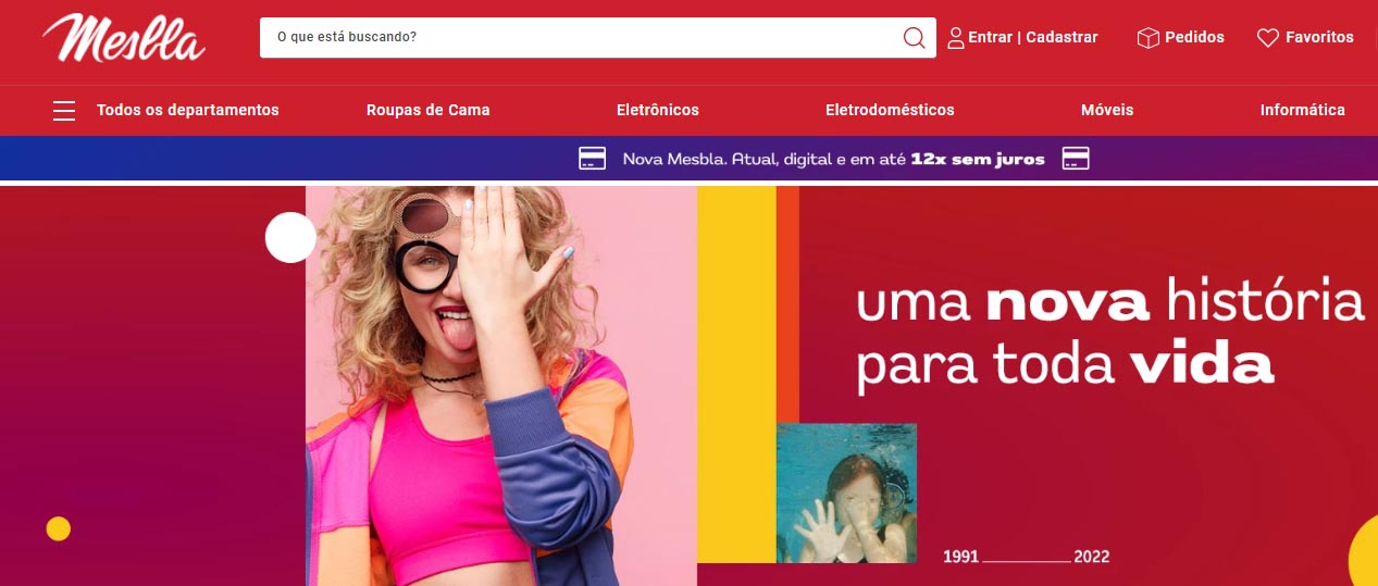 Novo site da Mesbla