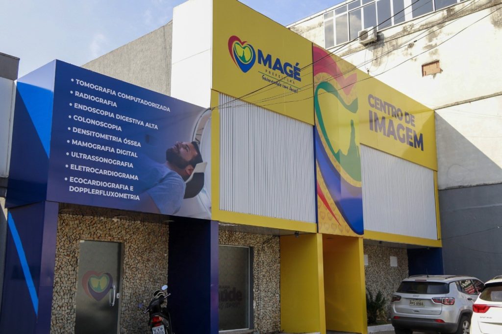 Fachada do novo centro de imagens de Magé