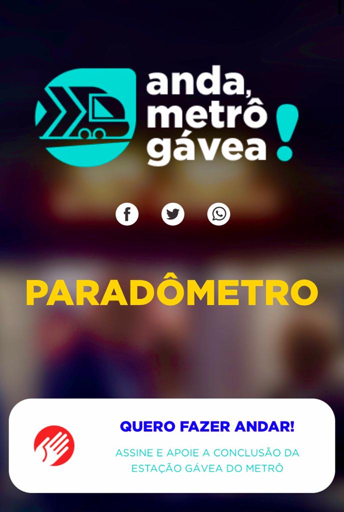 Imagem do banner do "anda Metrô Gávea"