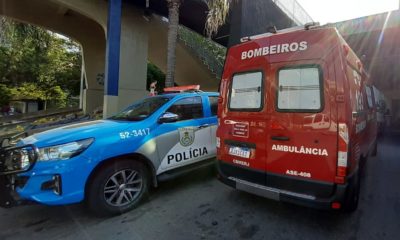 Viaturas da Polícia Militar e bombeiros