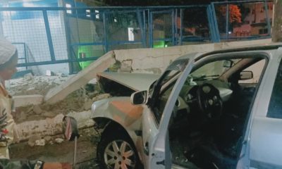Carro desgovernador atinge UPA Tijuca