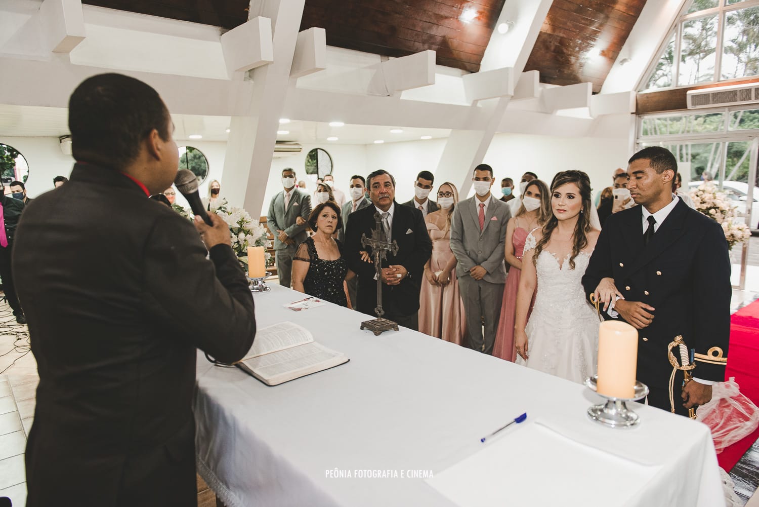 Na imagem, cerimônia de casamento