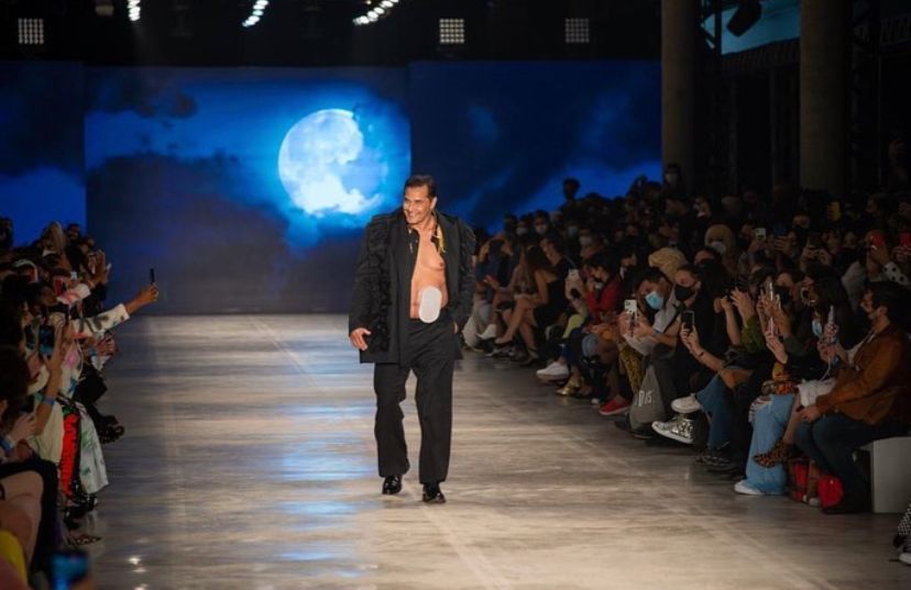 Luciano Szafir desfilando na São Paulo Fashion Wheek