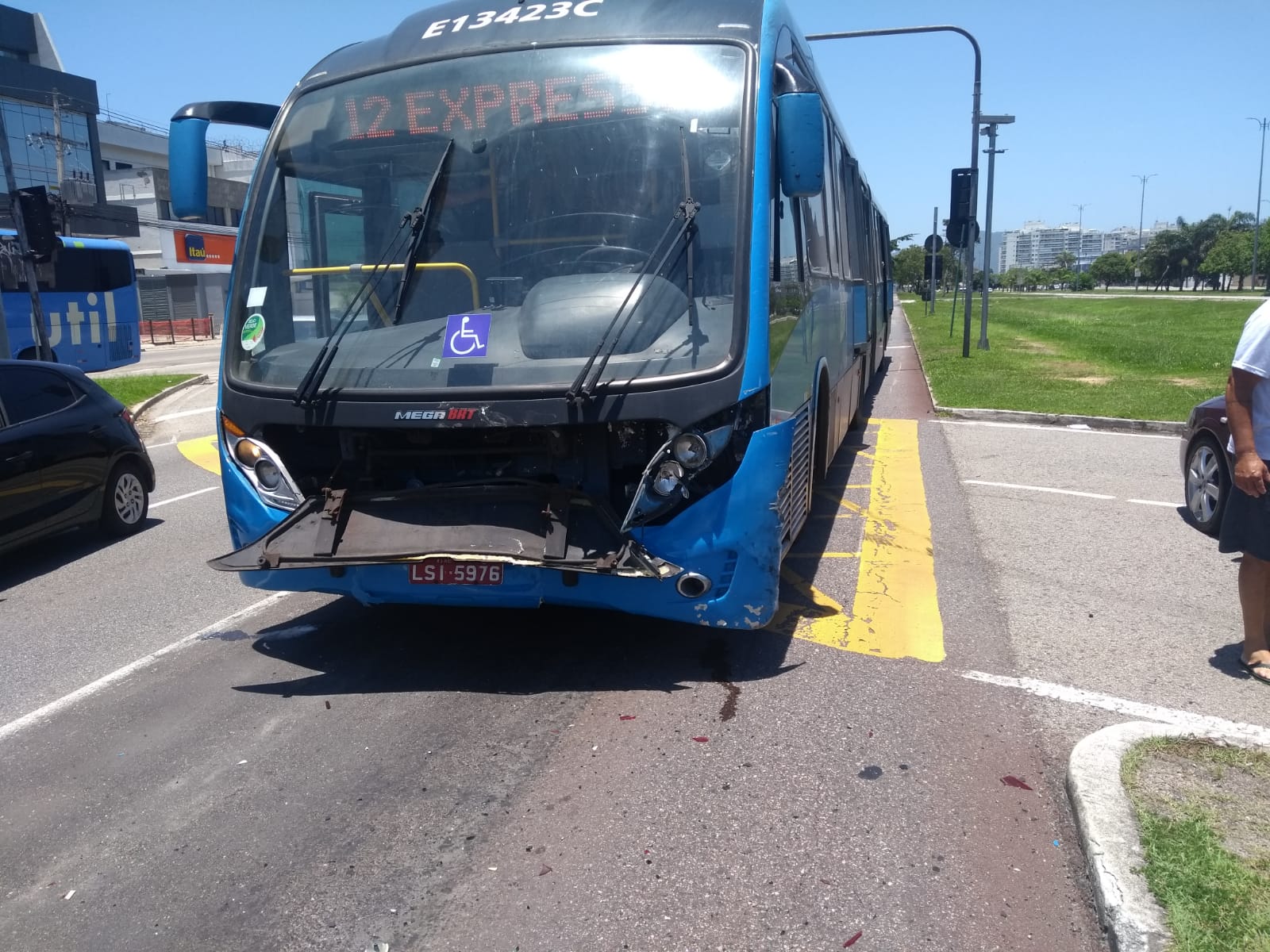 Imagem do BRT após acidente
