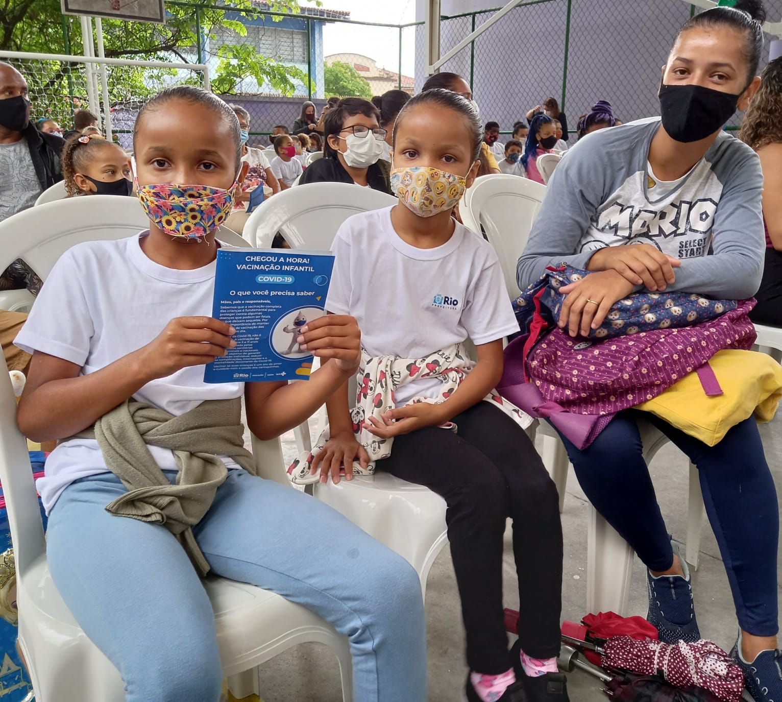 Crianças vacinadas contra a Covid-19 no Rio