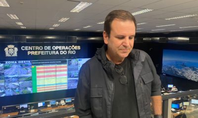 Prefeito do Rio, Eduardo Paes, fala sobre situação da chuva na cidade