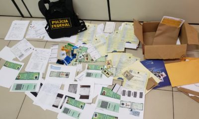 Documentação falsa apreendida pela Polícia Federal utilizada para fraudes no INSS