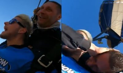 Ex-BBB é trolado durante salto de paraquedas