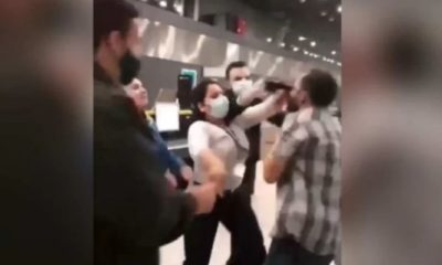 funcionários briga em aeroporto