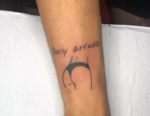 Tatuagem de fã Geysi Arruda
