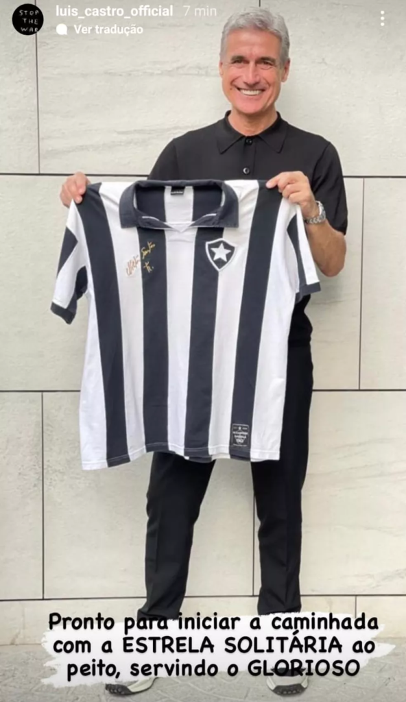 Luís Castro chegará ao Botafogo nos próximos dias