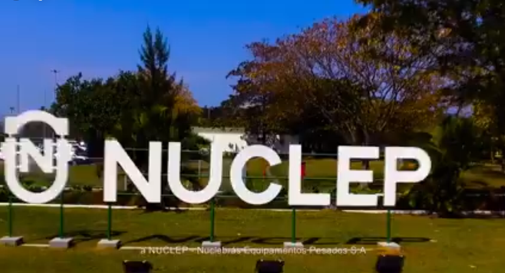 Imagem da entrada da NUCLEP em Itaguaí