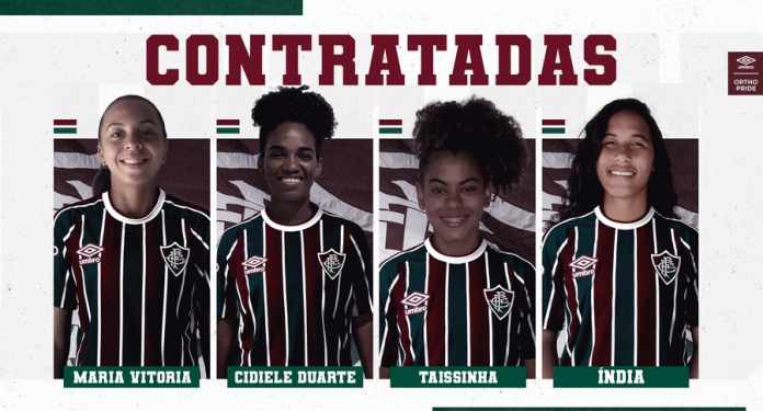 Fotos das 4 jogadoras anunciadas pelo Fluminense